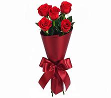 Букет 5 Красных роз Эдлесс Лав в Новописцово