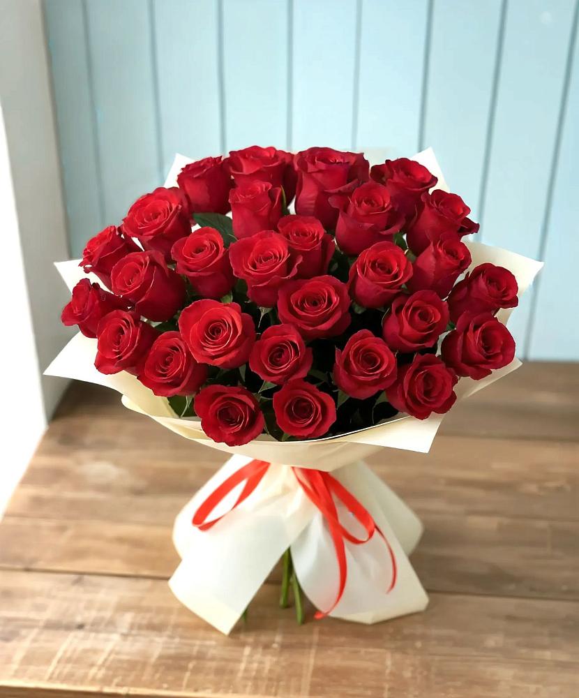 Букет 29 Красных роз в Новописцово