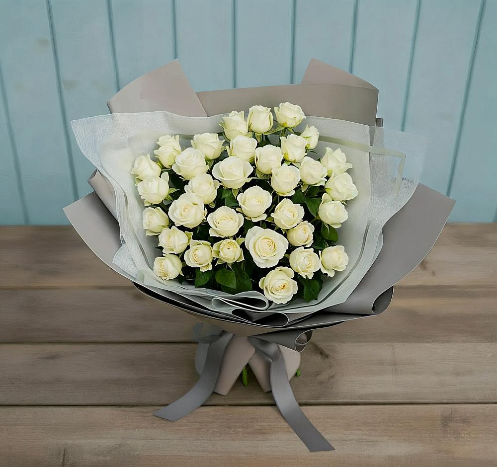 Букет Белоснежная нежность в Новописцово