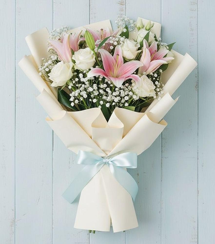 Букет цветов из: Лилии в Новописцово