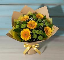 Букет цветов из:  Герберы и Хризантемы #REPLACE_PRED# Новописцово