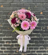 Букет цветов из:  Герберы и Хризантемы в Новописцово