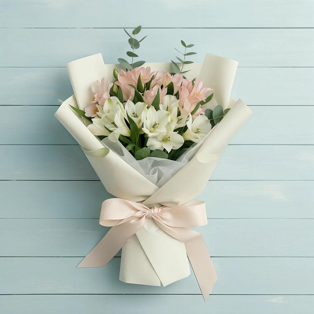 Букет цветов из: Альстромерии в Новописцово