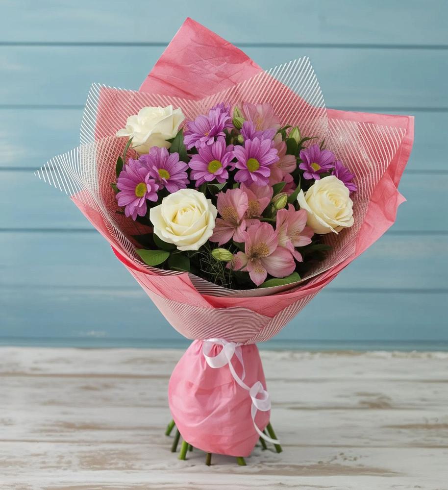 Букет цветов из: Герберы в Новописцово