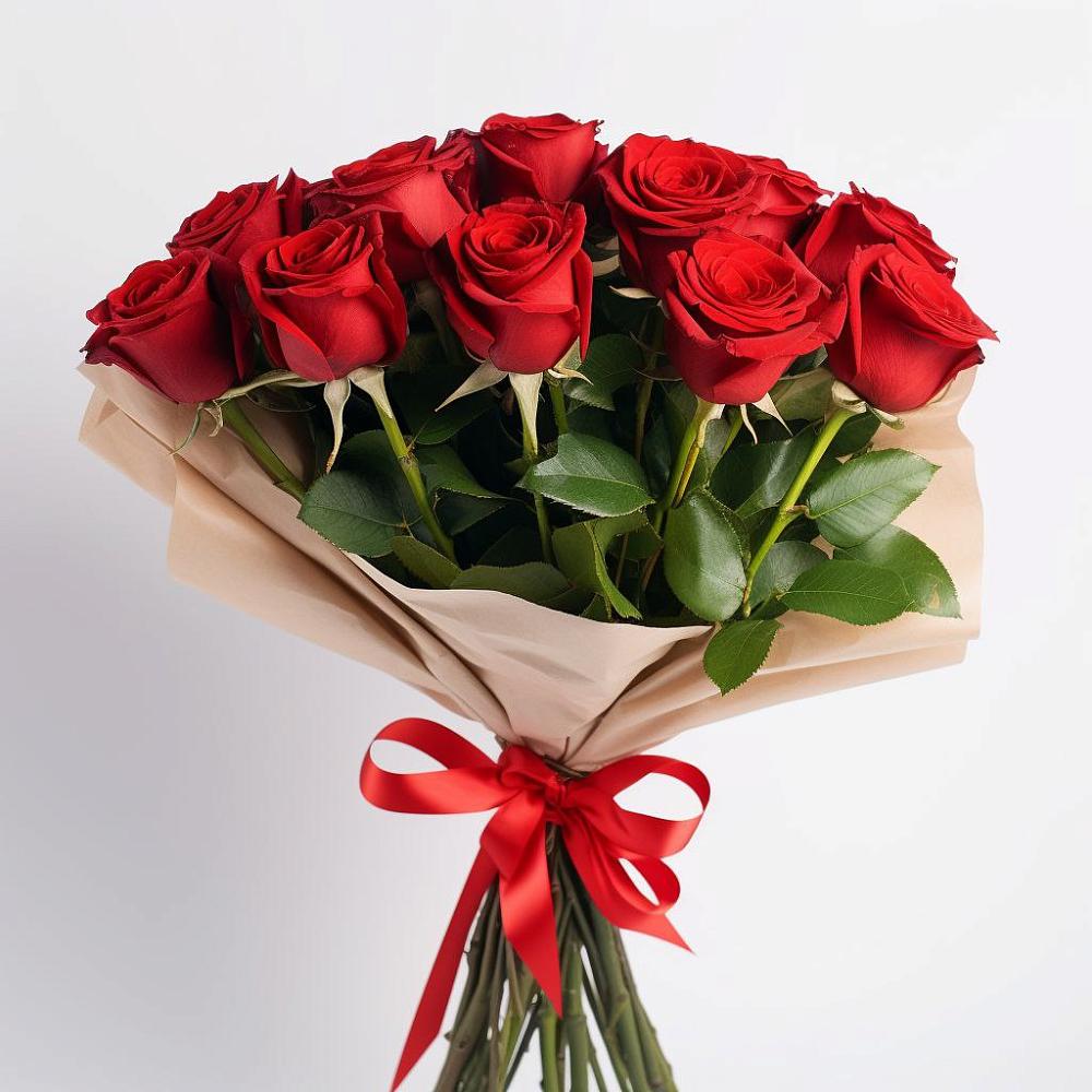 Букет 11 Красных роз Эдлесс Лав в Новописцово