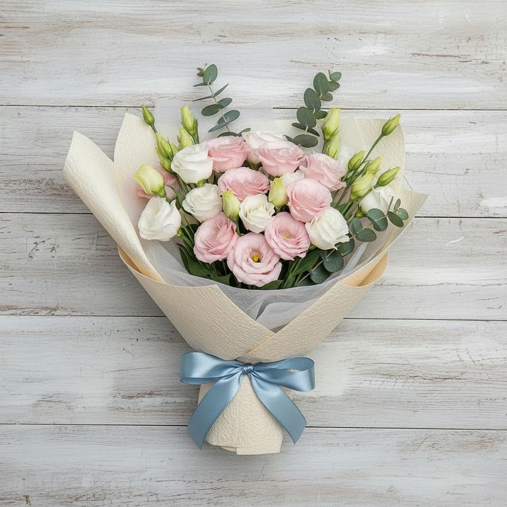 Букет цветов из: Лизиантусы в Новописцово